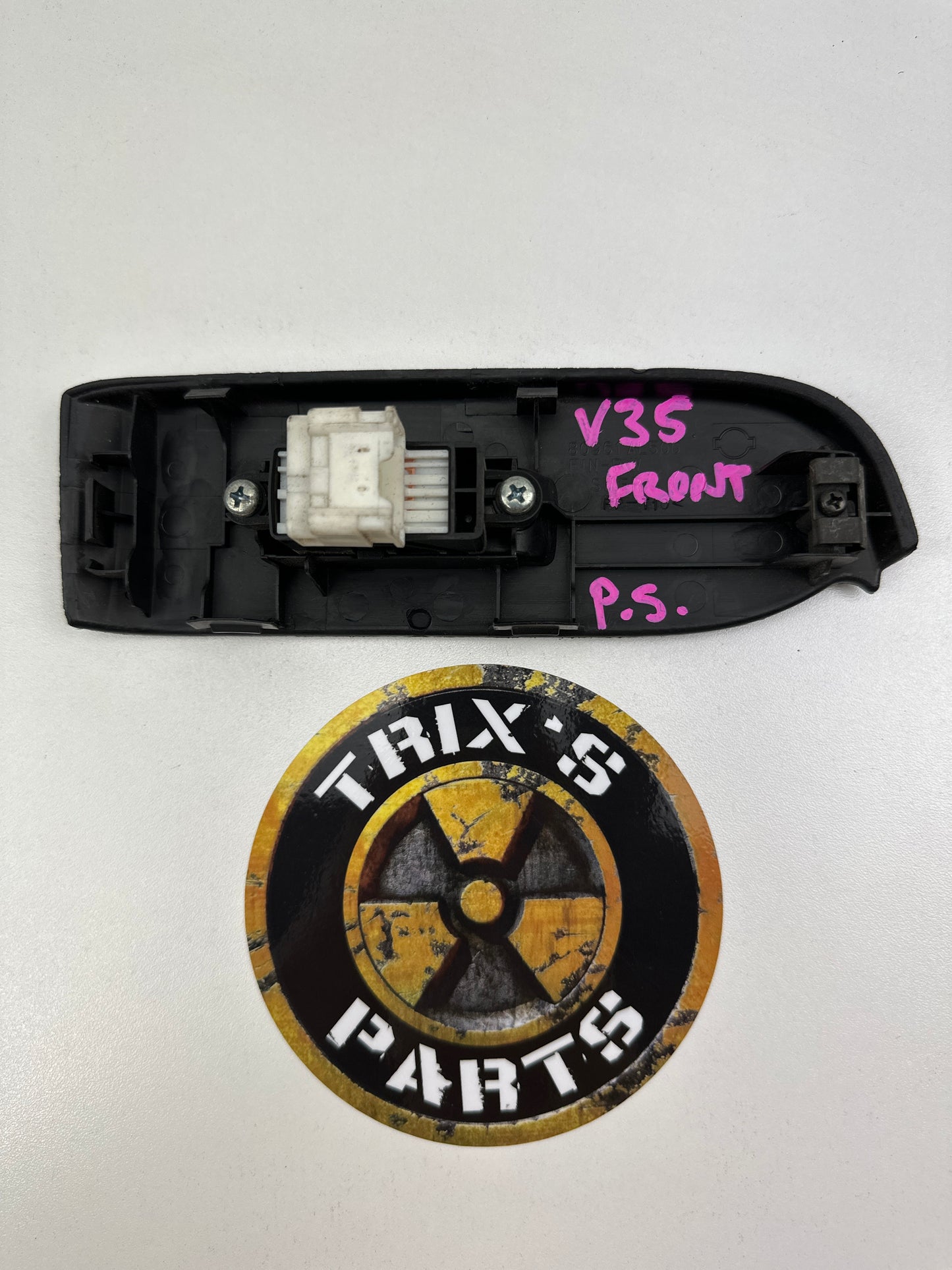 V35 Sedan Window Switch and Trim Front Passenger Side, Grade A