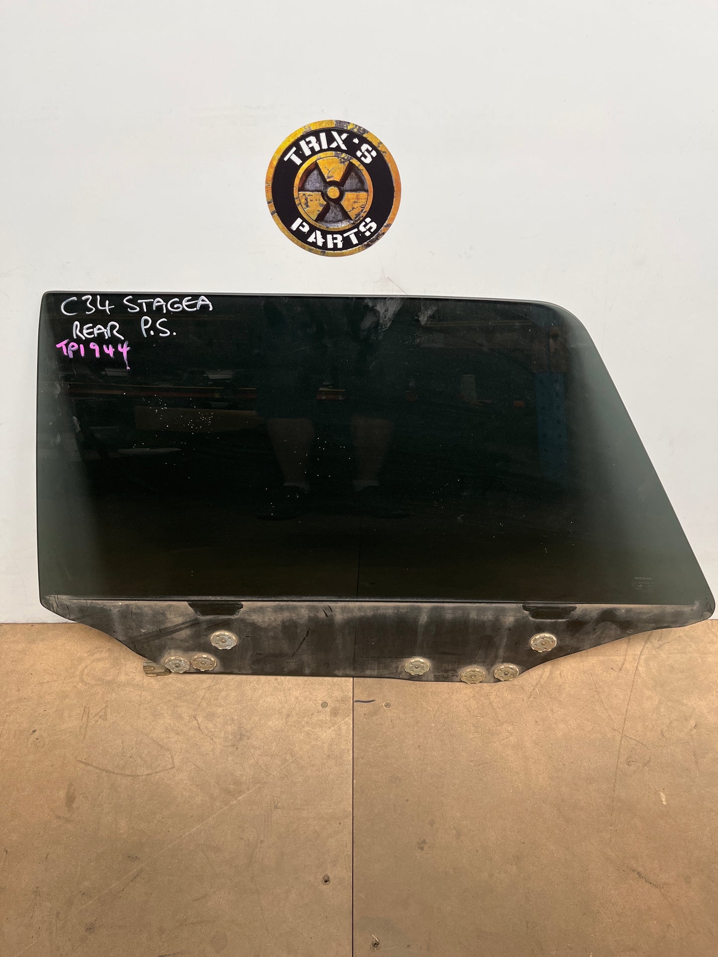 Window Glass Rear Passenger Side - C34 Stagea