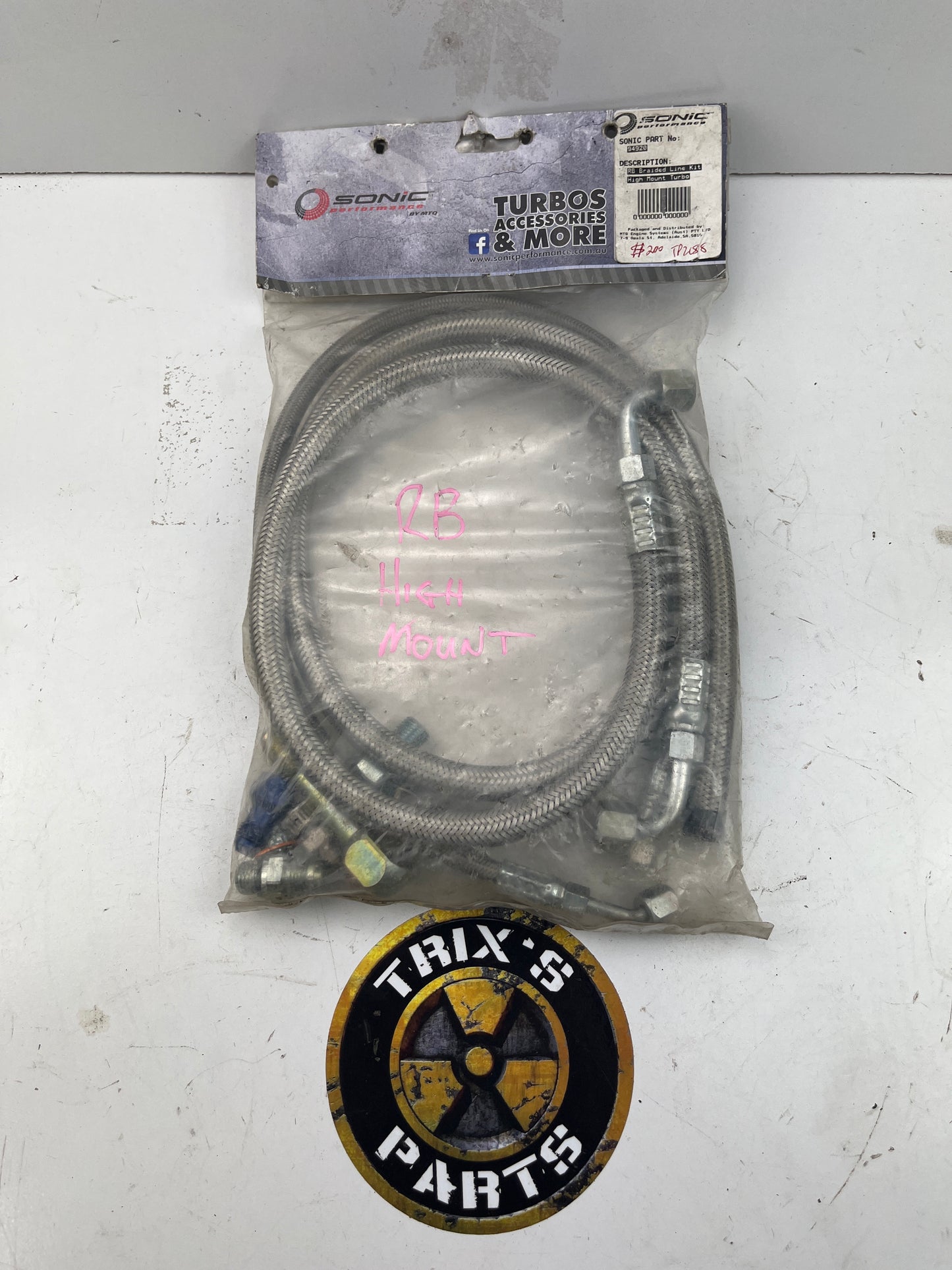 Sonic Brand High Mount Braided Line Kit - Suit RB20DET, RB25DET