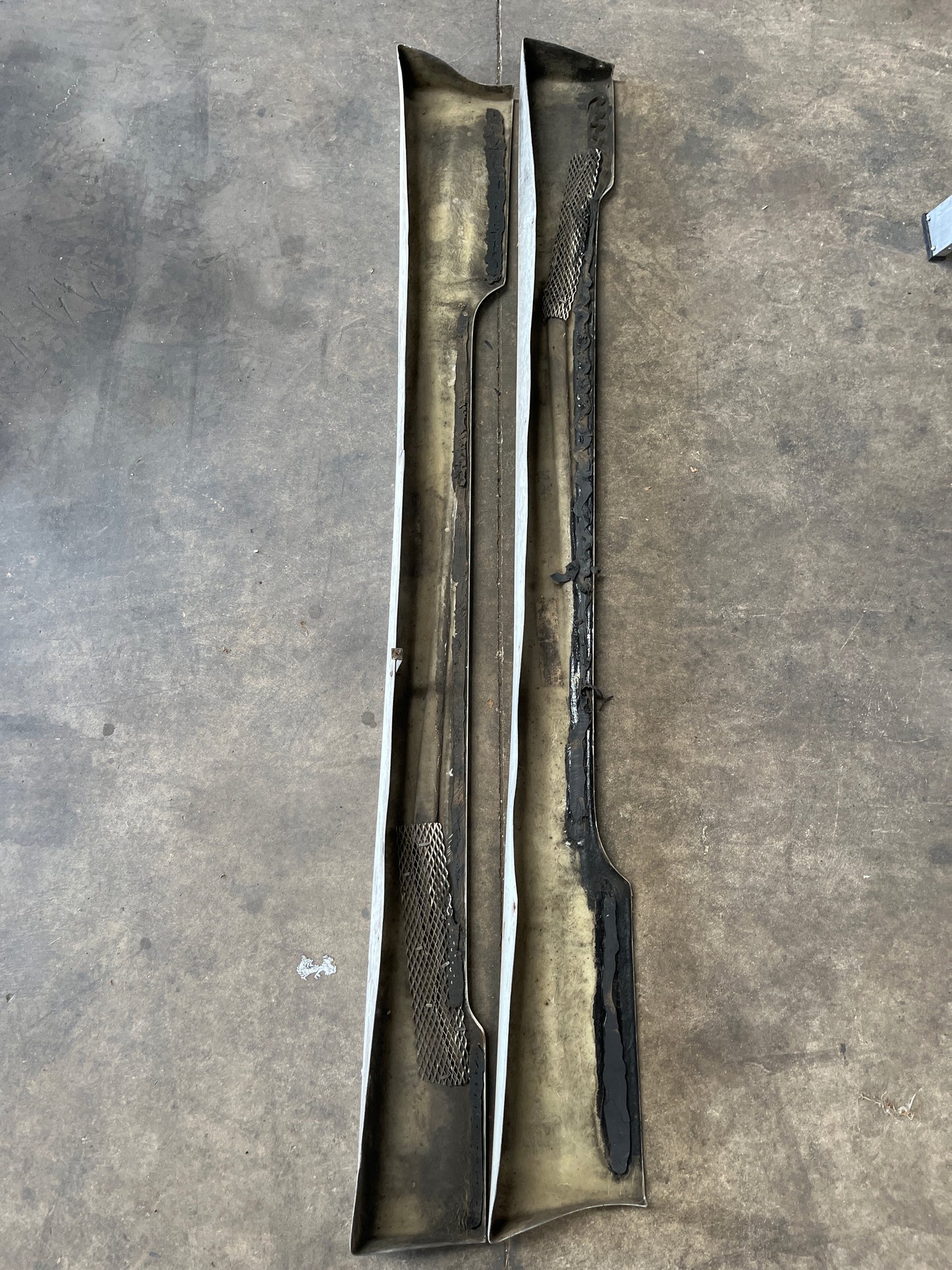 Aftermarket S15 Fibreglass TRIAL Side Skirts Pair With Mounting Brackets