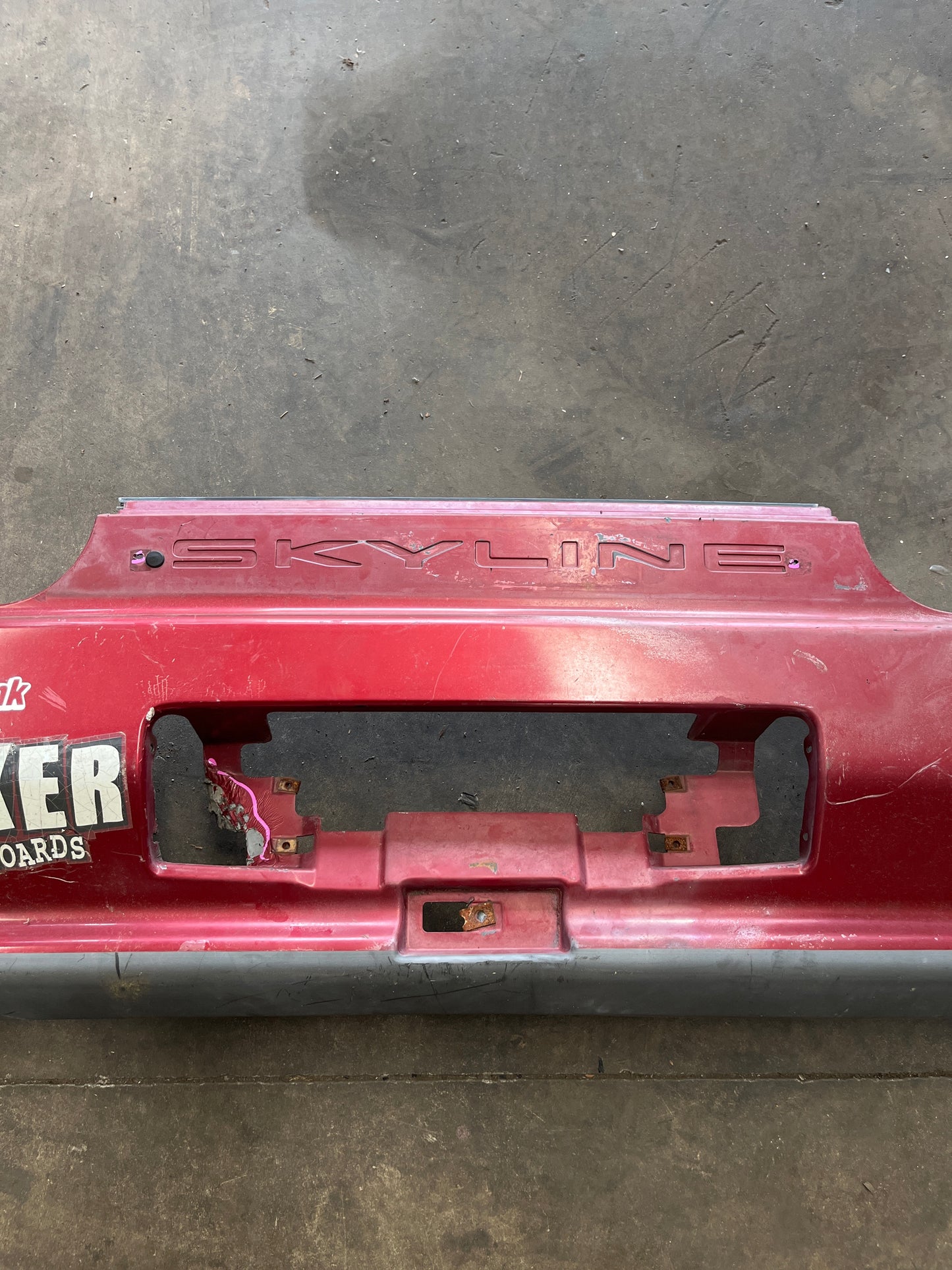 Track Spec Standard Nissan R32 Skyline Plastic Rear Bar
