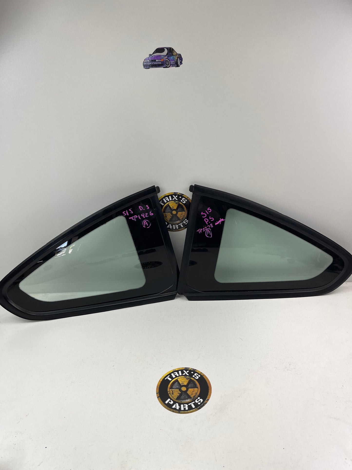 Rear Quarter Glass With Rubber Pair, S15 Silvia