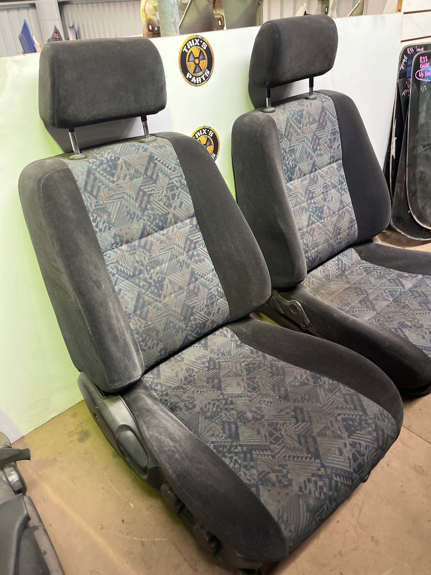 Standard Front Seats With Rails Pair - S1 C34 Stagea