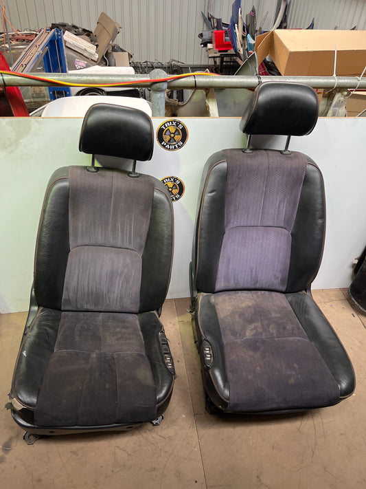 Standard Front Seats With Rails Pair - V35 Skyline Sedan