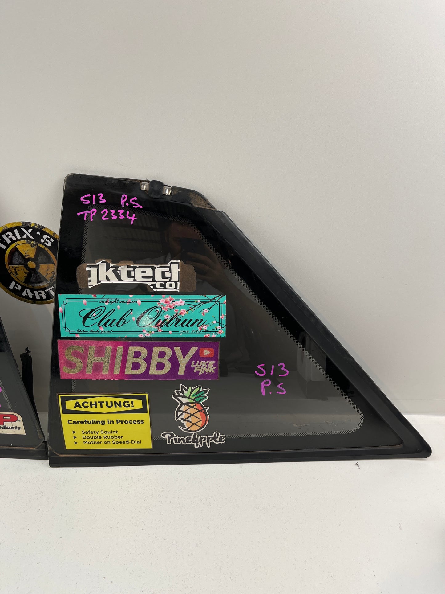 Rear Quarter Glass With Rubber Pair, S13 Silvia