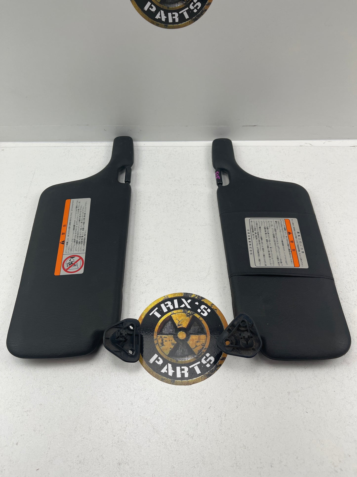 S15 JDM Silvia Black Sun Visor Pair, Grade A