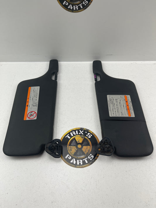 S15 JDM Silvia Black Sun Visor Pair, Grade A