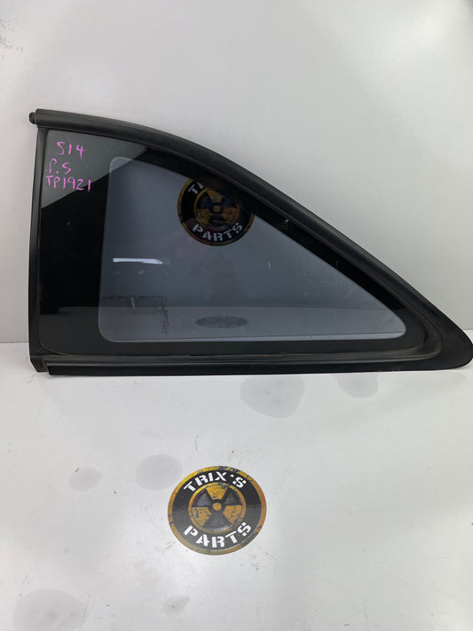 Passenger Rear Quarter Glass With Rubber, S14 Silvia