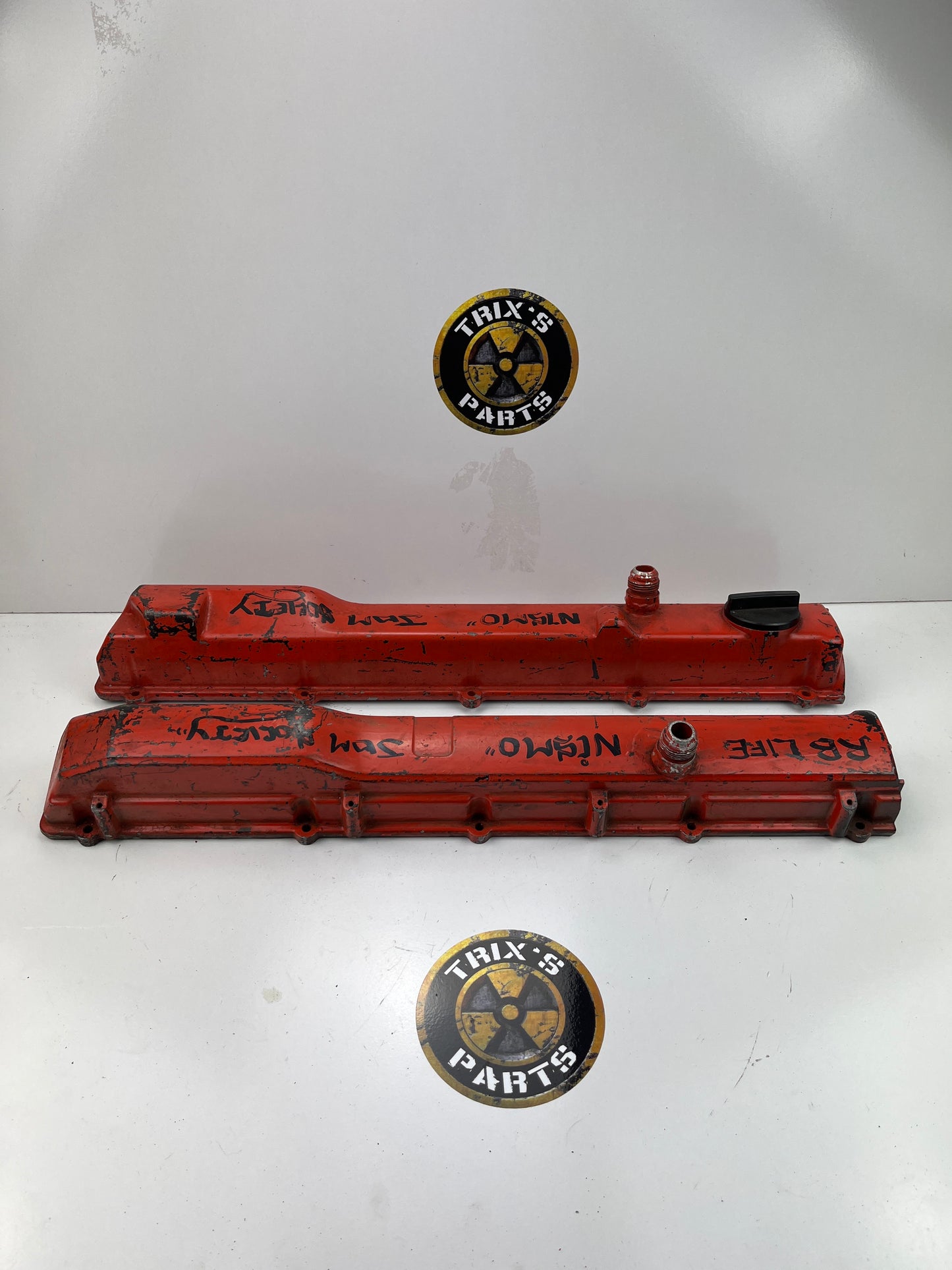 RB25 Cam Covers Pair, With Aftermarket Fittings