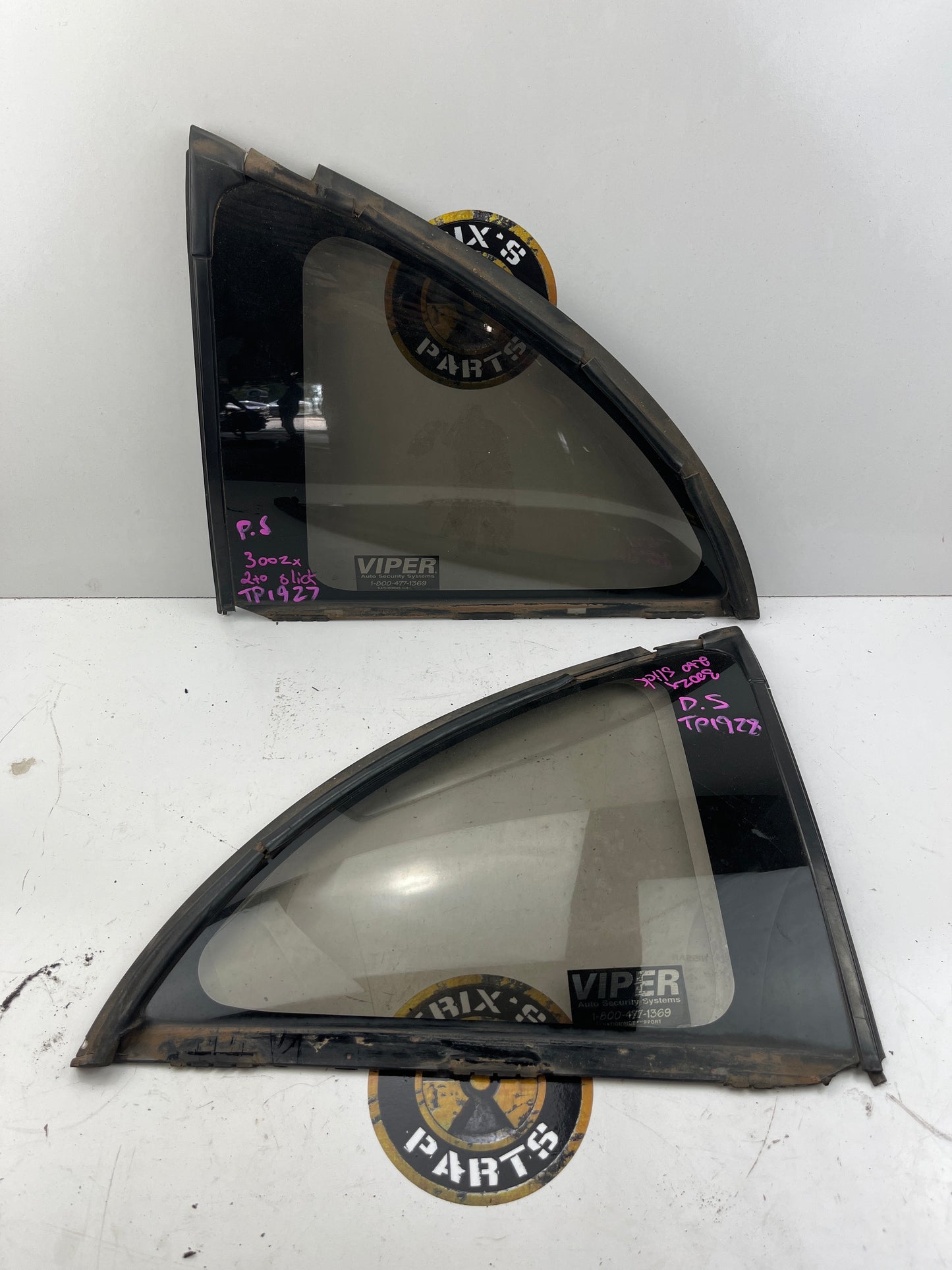 Rear Quarter Glass With Rubber Pair, 300ZX 2+0 Slick