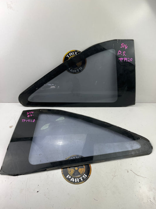 Rear Quarter Glass (Missing Rubber) Pair, S14 Silvia