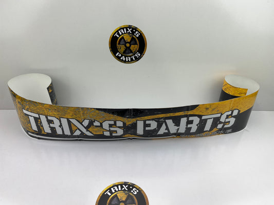 Trix's Parts Window Banner Sticker 1.3m x 15cm